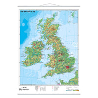 Britische Inseln physisch (englisch)