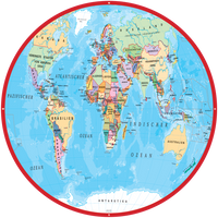 XL-Stoff-Morgenkreis – Paket „Weltkarte politisch“ & „10 Rechte der Kinder“