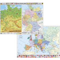 DUO Schreibunterlage "Softtouch" Deutschland politisch und physisch/Europa politisch