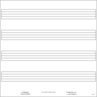 Tafelfolie Notenlineatur - magnetisch - beschreibbar