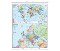 Die Welt und Europa - politisch (Zweierkarte)