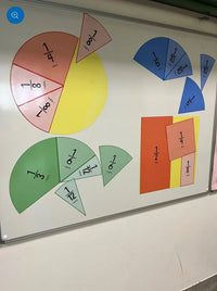 Lernspielset-Bruchrechnen magnetisch für die Schultafel oder Tisch