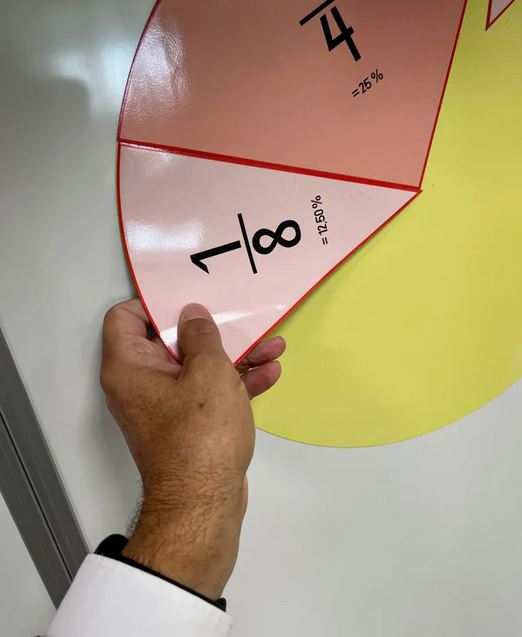 Lernspielset-Bruchrechnen magnetisch für die Schultafel oder Tisch