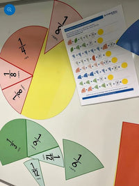 Lernspielset-Bruchrechnen magnetisch für die Schultafel oder Tisch