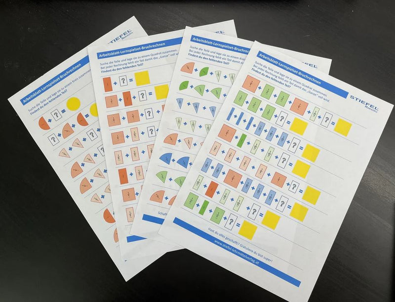 Lernspielset-Bruchrechnen magnetisch für die Schultafel oder Tisch