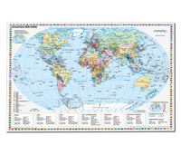 Staaten der Erde auf Hartschaum-Platte