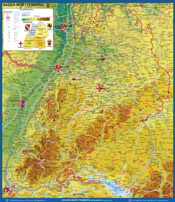 BADEN-WÜRTTEMBERG physisch EasyClip-Stoffkarte