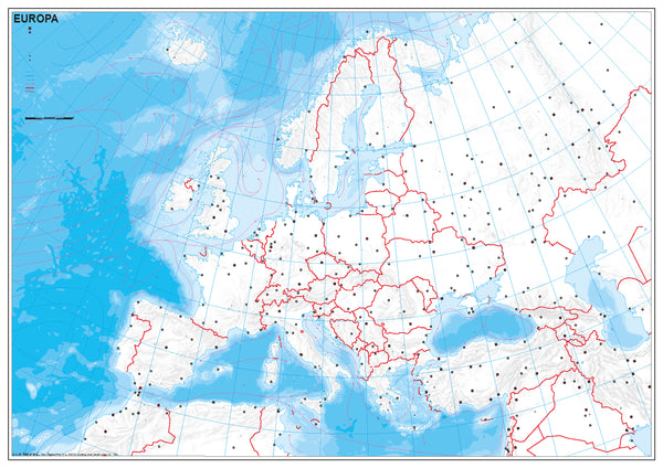 Staaten Europas politisch orohydrografisch stumm