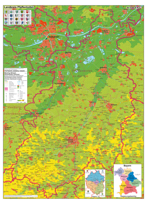 Landkreiskarte Pfaffenhofen