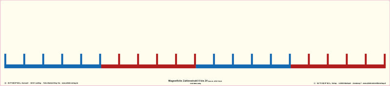 Magnetstreifen "Zahlenstrahl 0 bis 20" Ohne Zahlen