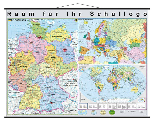 Deutschland, Europa und die Welt XXL Brandschutzkarte