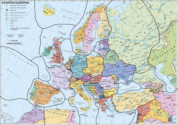 Europa politisch XXL-Puzzle magnetisch