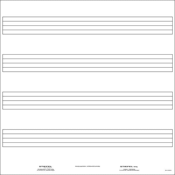 Tafelfolie Notenlineatur - magnetisch - beschreibbar