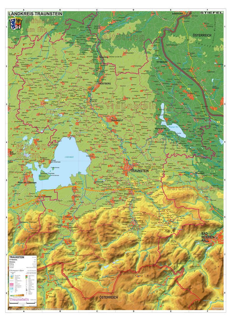 Landkreiskarte Traunstein