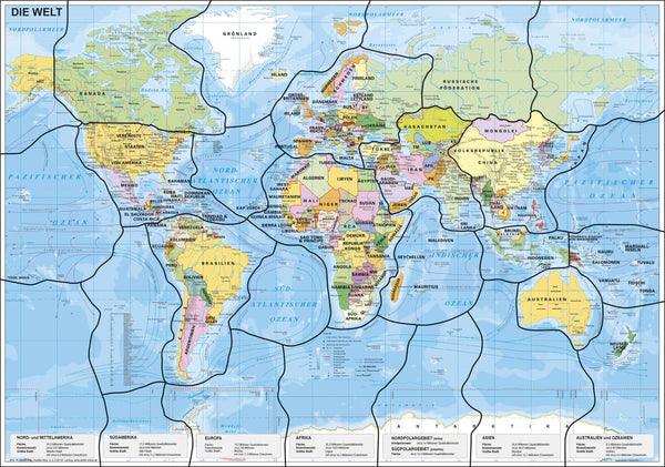 Die Welt politisch XXL-Puzzle magnetisch