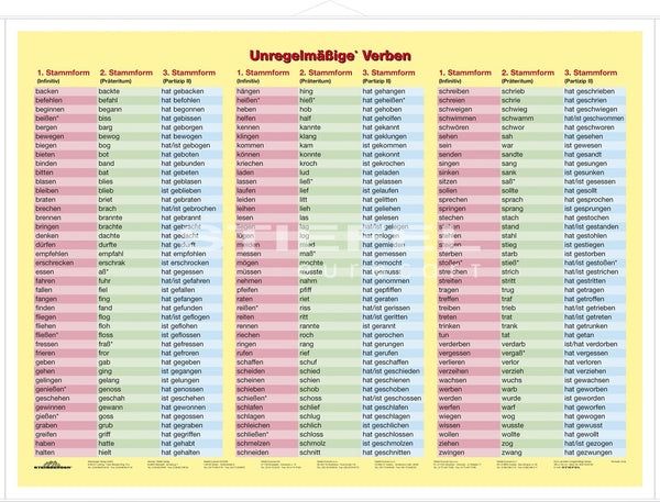 DUO Die unregelmäßigen Verben / Lernkarte