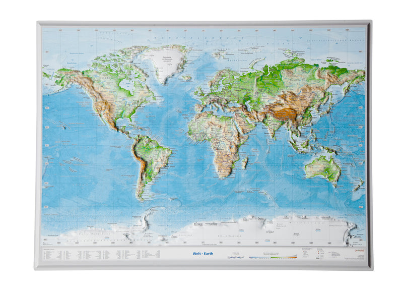 3D-Reliefkarte Welt