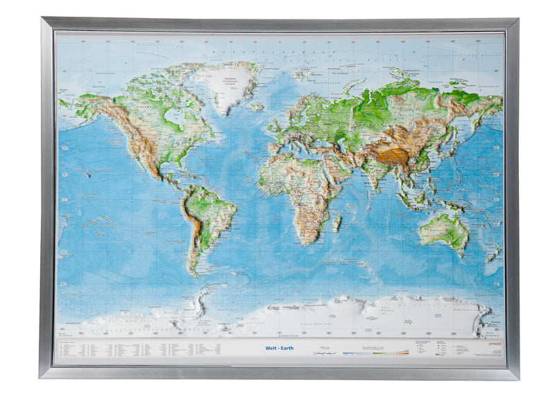 3D-Reliefkarte Welt